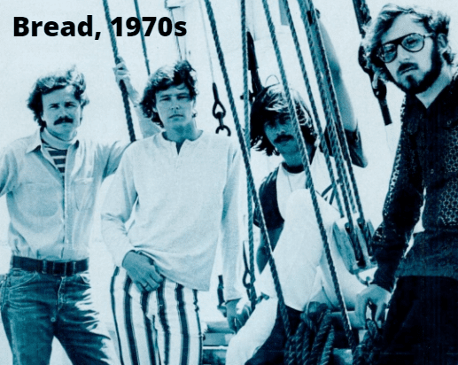 The band Bread, from the 1970s. Wikimedia Commons Licensed