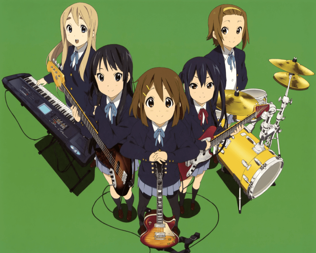 K-On! anime with a guitarist